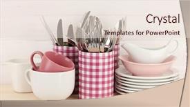  Presentation with utensils - Colorful presentation theme enhanced with creakers - cups bowls nd other utensils backdrop and a lemonade colored foreground