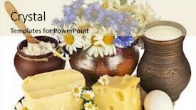  Presentation with milk dairy - Slide deck enhanced with creakers - dairy milk produce isolated background and a  colored foreground