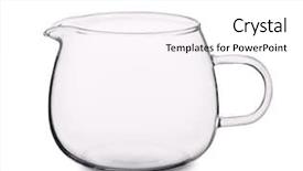  Presentation with cream - Slide set enhanced with creakers - empty glass cream jug isolated background and a white colored foreground