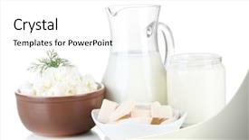  Presentation with dairy products - Cool new PPT theme with creakers - fresh dairy products isolated backdrop and a  colored foreground