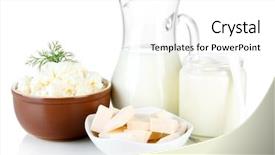  Presentation with dairy products - Amazing slide set having creakers - fresh dairy products isolated backdrop and a white colored foreground