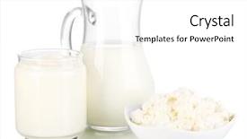 Presentation with dairy products - Colorful presentation theme enhanced with creakers - fresh dairy products isolated backdrop and a  colored foreground