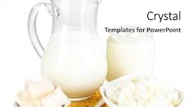  Presentation with dairy products - Slide deck having creakers - fresh dairy products isolated background and a white colored foreground