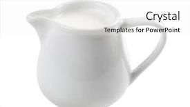  Presentation with milk - PPT theme enhanced with creakers - jug of fresh milk background and a white colored foreground