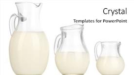  Presentation with probiotic bacteria organic milk kefir - Colorful slide deck enhanced with creakers - milk in jugs isolated backdrop and a white colored foreground