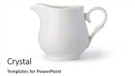  Presentation with white milk - Audience pleasing slide set consisting of creakers - milk jug on white background backdrop and a white colored foreground