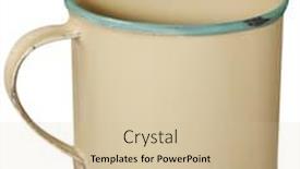  Presentation with enamel - Slides consisting of cream-and-green-enamel-mug background and a soft green colored foreground