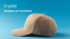  Presentation with baseball - PPT theme enhanced with cream-baseball-cap-and-copy and a  colored foreground