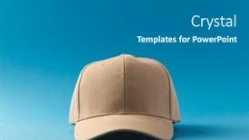  Presentation with baseball - PPT theme having cream-baseball-cap-and-copy and a  colored foreground