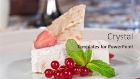  Presentation with dessert - Colorful theme enhanced with cream-dessert-with-berries-cranberries backdrop and a lemonade colored foreground