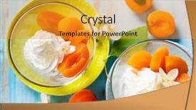  Presentation with dessert oreo - Colorful presentation enhanced with cream flower - dessert with yogurt honey backdrop and a gold colored foreground