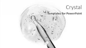  Presentation with beauty cosmetic - Amazing PPT theme having enzymes - cream gel transparent cosmetic sample backdrop and a white colored foreground