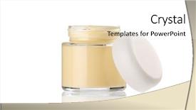  Presentation with ointment cream - Presentation theme enhanced with cream in the jar background and a white colored foreground