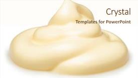 Presentation with cream - Colorful slide deck enhanced with cream isolated on white background backdrop and a cream colored foreground