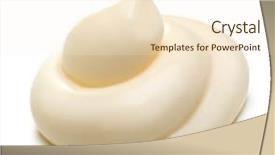  Presentation with cream - Beautiful PPT theme featuring cream isolated on white background backdrop and a cream colored foreground