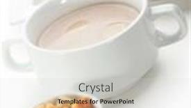  Presentation with soup - Presentation theme enhanced with cream-of-mushroom-soup background and a light gray colored foreground