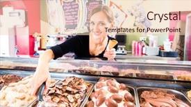  Presentation with wafer - Colorful slides enhanced with cream to wafer in parlor backdrop and a lemonade colored foreground