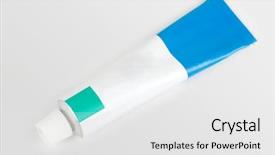 Presentation with cream - Colorful PPT layouts enhanced with cream tube isolated backdrop and a white colored foreground