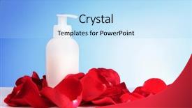  Presentation with blue rose - Amazing slide deck having cream with a red rose backdrop and a  colored foreground