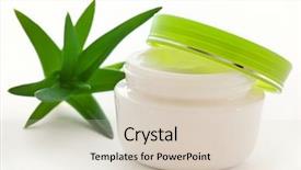  Presentation with cream - Presentation consisting of cream with aloe background and a lemonade colored foreground