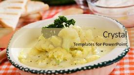 Presentation with cauliflower - Amazing slide deck having creamy cauliflower soup served backdrop and a  colored foreground