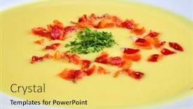  Presentation with cauliflower - PPT theme having  background and a  colored foreground