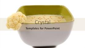  Presentation with cauliflower - Presentation theme with creamy cauliflower soup background and a yellow colored foreground