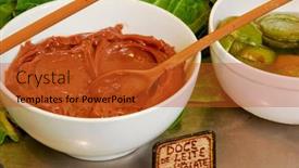  Presentation with brazil - Presentation enhanced with creamy-dulce-de-leche background and a  colored foreground