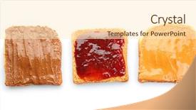  Presentation with peanut butter and jelly - PPT theme enhanced with creamy peanut butter and jam background and a cream colored foreground