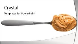  Presentation with peanut butter - PPT layouts enhanced with creamy peanut butter in spoon background and a white colored foreground