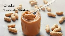  Presentation with allergies - Cool new PPT layouts with creamy peanut butter in spoon backdrop and a lemonade colored foreground