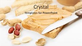  Presentation with peanut butter - Slides having creamy peanut butter on bread background and a blonde colored foreground
