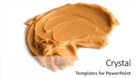  Presentation with peanut butter - Slides having creamy peanut butter on white background and a white colored foreground