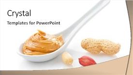  Presentation with peanut butter - Beautiful slides featuring creamy peanut butter backdrop and a white colored foreground