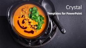  Presentation with seed oil - Theme featuring creamy-pumpkin-cream-soup background and a  colored foreground