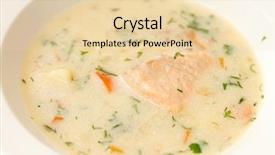  Presentation with salmon - Slides enhanced with creamy soup with salmon background and a lemonade colored foreground