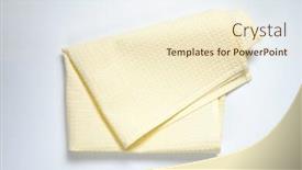  Presentation with tablecloth - Amazing PPT layouts having creamy tablecloth on white background backdrop and a cream colored foreground