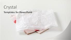  Presentation with white sheet - Slides with creased-sheet-of-white-wax background and a white colored foreground