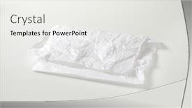  Presentation with white sheet - PPT theme having creased-sheet-of-white-wax background and a white colored foreground