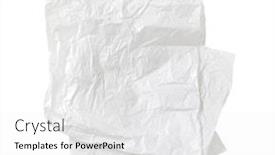  Presentation with white sheet - PPT theme consisting of creased-sheet-of-white-wax background and a white colored foreground