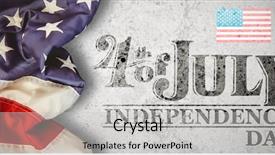  Presentation with grey strips - Slide set consisting of creased us flag against grey background and a light gray colored foreground