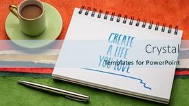  Presentation with inspirational abstract - Slides featuring create-a-life-you-love background and a sky blue colored foreground