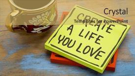  Presentation with black ink - Presentation theme enhanced with create a life you love background and a yellow colored foreground