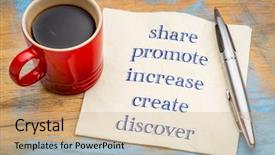  Presentation with power media - Audience pleasing slide deck consisting of create discover - 5 best power backdrop and a coral colored foreground