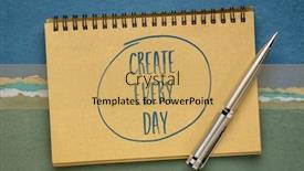  Presentation with inspirational abstract - Cool new presentation design with create-every-day-inspirational-reminder backdrop and a yellow colored foreground