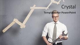  Presentation with career - PPT theme featuring create great - concept building your own successful background and a  colored foreground