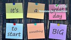  Presentation with create - Theme having create great - start something big message background and a tawny brown colored foreground