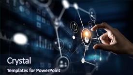  Presentation with create - Amazing presentation design having create network - social connection and networking backdrop and a navy blue colored foreground