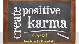  Presentation with karma - Amazing PPT layouts having create positive karma - motivational text backdrop and a tawny brown colored foreground