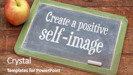  Presentation with positive words - Presentation theme with create positive self image - inspirational background and a  colored foreground